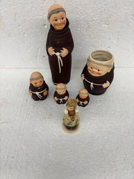 MONK LOT FIGURINES W/HUMMEL