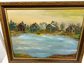 18 X24 O/B BEACH HOUSES SIGNED