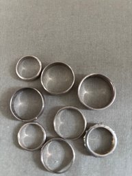 LOT OF 8 STERLING RINGS