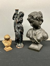 Lot Of Three Cased Figures