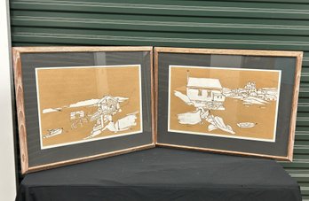 Two Multi Media Artworks By E. Mosman