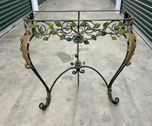 Wrought Iron Console Table - No Top - 11x30