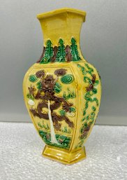 Pair Of Chinese Vases - One With Repaired Top