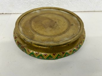 Brass Champleve Plateau