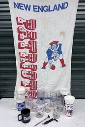 Misc Group Of NE Patriot Glasses Etc