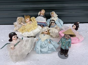 Group Of World Dolls And A Bear