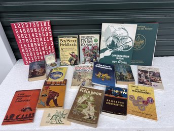 Lot Of Boy Scout Books And A Few Girl Scout Pins