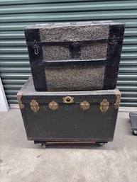 Two Vintage As-is Trunks