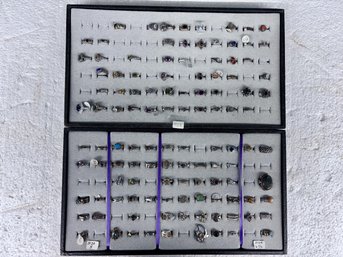 Two Trays Assorted Sterling Rings