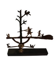 Shed Weathervane Hunting Scene W Animals