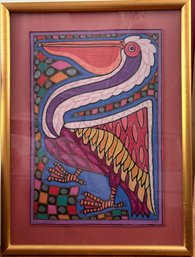 Artist Signed Pelican - 18.5x24.5 Framed