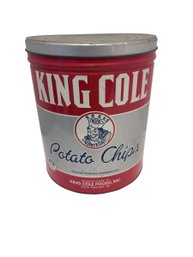 Vintage King Cole Potato Chip Tin - 12x10