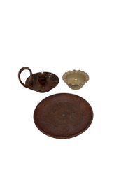 Three Pieces Of Redware