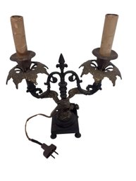 Electrified Candelabra With Eagle  12x10