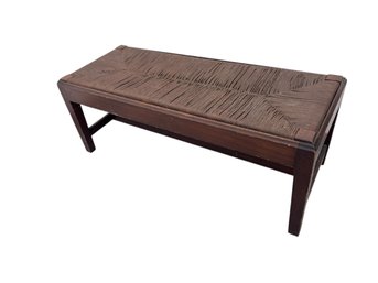 Early Bench / Coffee Table Weaved Top - 15x37x14