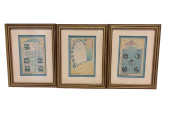 Three Nicely Framed Prints - Trisha Rafferty - 6.25x8 Inch