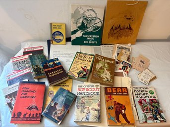 Lot Of Mostly Boy Scout Books Etc
