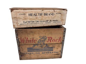 Two Vintage  Advertising Boxes - 12x16x13 - 8.5x18x6