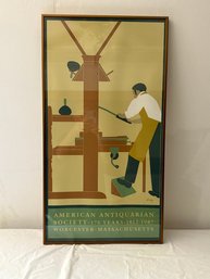 Large Poster Commemorating 175 Th Anniversary American Antiquarian Society