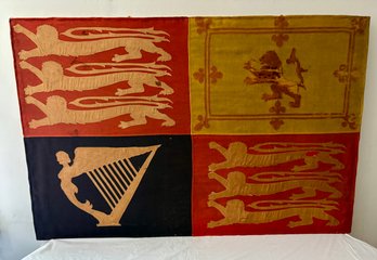 Early Four Quadrant Royal Coat Of Arms - Cloth 36x55