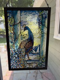 Reproduction Tiffany Peacock Stained Glass - 9x13