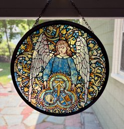 Lyndhurst Angel Of The Arts Stained Glass - 8.5 Inch
