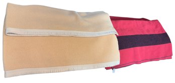 72 X 84  Two Wool Blankets - LK Bean And Esmond