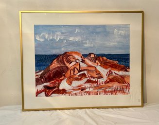 Winter Rocks Against The Sea