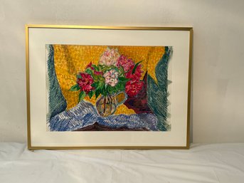 Rhododendrons In Glass Vase