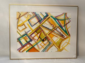 Abstract Yellow Triangles