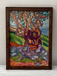 Monhegan - Tree And Stone Wall