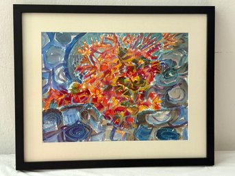 Autumn Leaves On Fieldstone Mantel