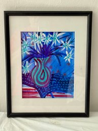 Blues - Red Striped Vase