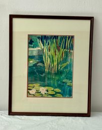 Framed Watercolor Signed Templeton 20x24