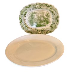 Two Platters - Staffordshire And Ironstone