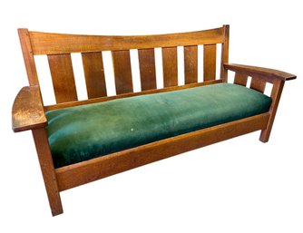 L And J G Stickley Drop Arm Settee