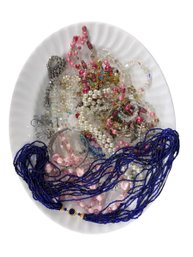 Tray Lot Of Bling Costume Jewelry