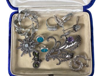 Small Lot Of Sterling Silver Jewelry