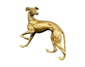 German Marked Brass Whippet -