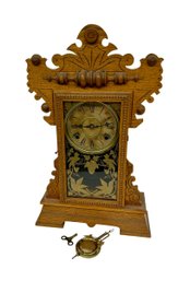 Gilbert Gingerbread Oak Mantle Clock