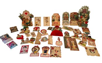 Lot Of Victorian Valentine Cards