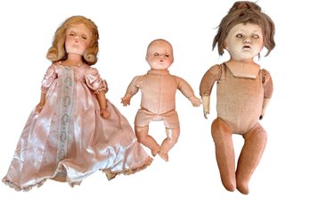 Three Vintage Dolls Including Madame Alexander - A German Doll