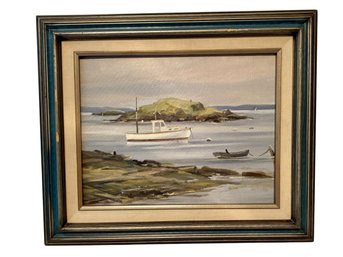 Boat Painting On Board  - 11x14