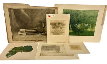 Collection Of Unframed Etchings Including Harold Altman