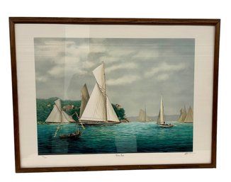 Pencil Signed And Numbered Porto Fino Lithograph  - 24x31