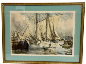 Gloucester Boat Print - 20x26 Framed