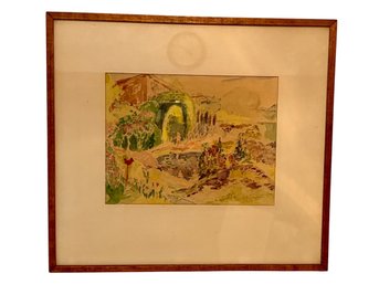 Framed Watercolor Signed Templeton - 18x20