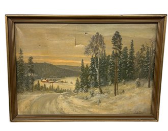 Signed Joh Nilson - Oil On Canvas - 24x36