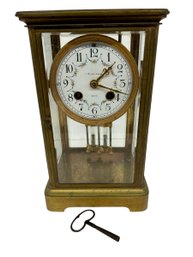 French Bronze H. N. Lockwood Mantle Clock