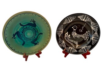 Two Decorative 10.5 Inch Plates